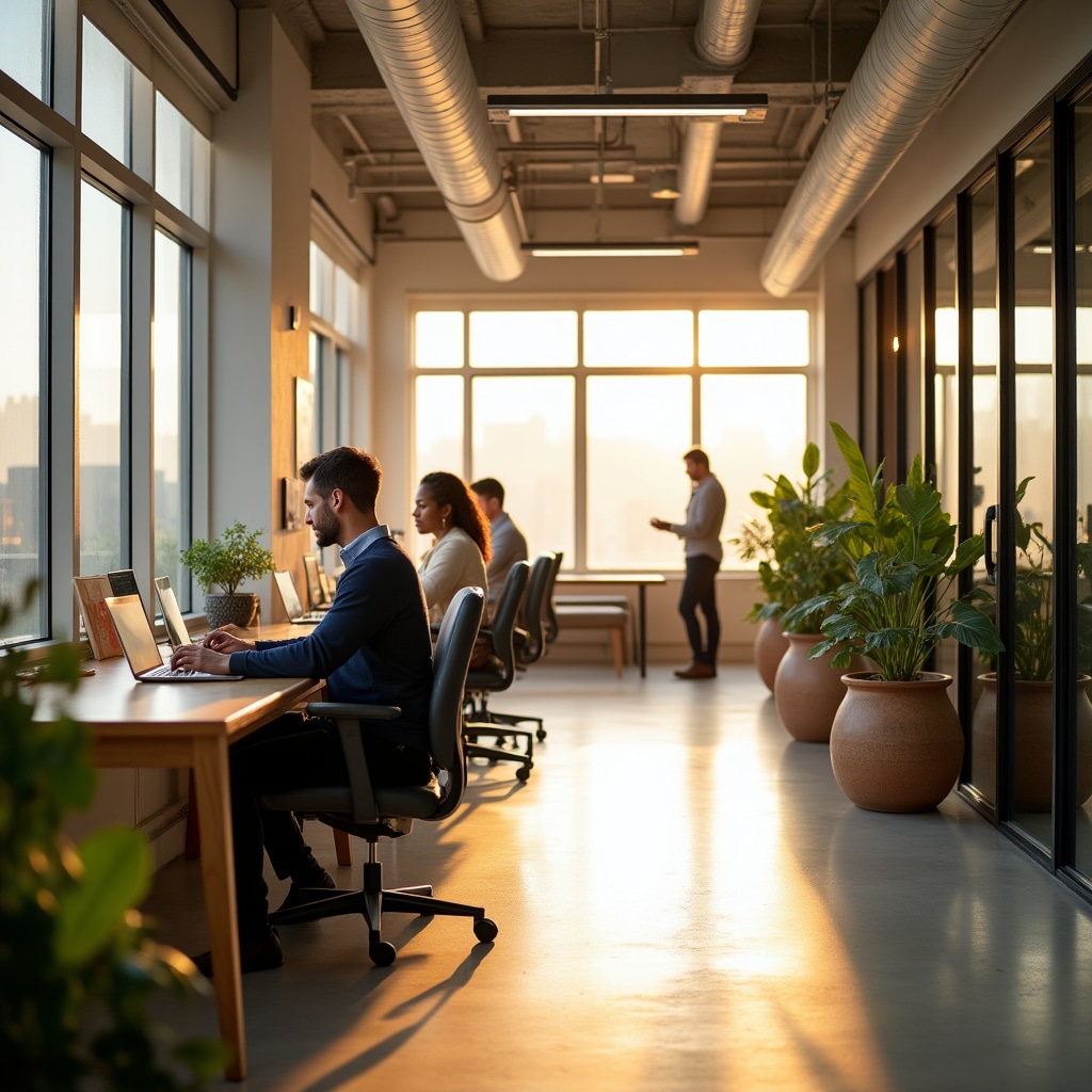Workspace with natural lighting
